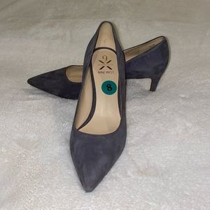 NWT Grey Suede Heels 8